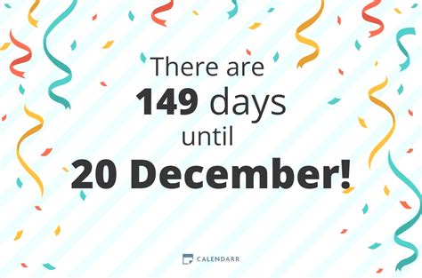 6 days ago · How many days until 20 December? Today is 02.08.2024, so the number of days until 20 December 2024 is: 315 days 0 hours 46 minutes 44 seconds. or. 10 months 2 weeks and 1 days. Countdown timer to 20 December. It can automatically count the number of remaining days, months, weeks and hours. 